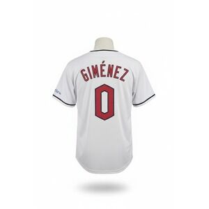 Match-Up Cleveland Guardians Andres Gimenez 0 Baseball Jersey White Mens XL